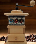 Polish Manual Hand Crank Wooden Grinder with Drawer - Klepsydra | 401