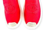 Women's Red CC Espadrilles Slip-On Flats | NB273RED-1