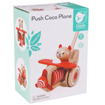 Wooden Push Toy Plane - Drewniany Pchacz Samolot | CW10506