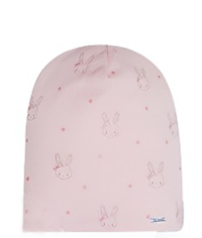 Light Pink Cotton Beanie with Bunny Print 6-12 years | 48/063-LP