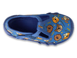 Befado Dark Blue Daycare Slippers / Sneakers with Cat and Dog Pattern SPEEDY | 110P478