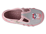 Befado Gray Daycare Slippers with Dog Pattern SPEEDY | 110P479