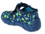 Befado Dark Blue Daycare Slippers / Sneakers with Dinosaurs Pattern SPEEDY | 110N464