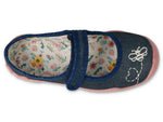 Befado Dark Blue Daycare Slippers / Sneakers with Heart Pattern - BLANCA | 114X489