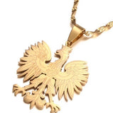 Stainless Steel Polish Eagle Necklace | BLU-0511