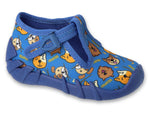 Befado Dark Blue Daycare Slippers / Sneakers with Cat and Dog Pattern SPEEDY | 110P478