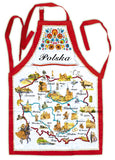 Kitchen Apron with a Map of Poland | CZW-32