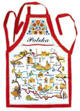 Kitchen Apron with a Map of Poland | CZW-32