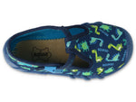 Befado Dark Blue Daycare Slippers / Sneakers with Dinosaurs Pattern SPEEDY | 110N464