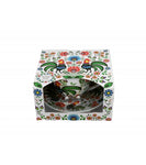 White Porcelain Cup with Saucer and Rooster Pattern - KOGUTY 250 ml | 4245