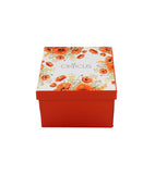 White Porcelain Cup with Saucer with Poppies Pattern - 250 ml | DUO-M02