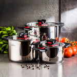 ZWIEGER KOMPACT Cookware 6-elements Set with FOLD'in System | GZK-2569