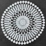 White Round Embroidered Serviette | B15H-128