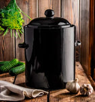 10 Liters Stoneware Pickling Crock Pot with Lid - Garnek Hermetyczny | 2382-10l