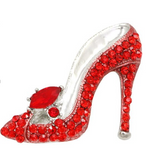 Sexy Red High Heel Brooch with Zirconias - Broszka | RIO-02