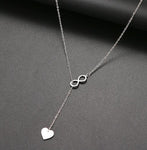 Infinity Heart Stainless Steel Necklace | LH8818