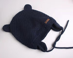 Cute Double Layered Knit Tied Beanie | 42/019