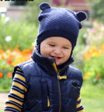 Cute Double Layered Knit Tied Beanie | 42/019