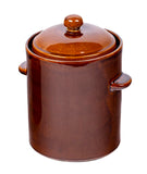 5.5 Liters Stoneware Pickling Crock Pot with Lid - Garnek Hermetyczny | 1017-5.5l