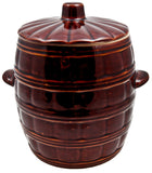 4 Liters Stoneware Pickling Crock Pot with Ruffle Lid | KR-03-4rL