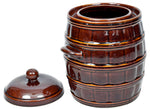 4 Liters Stoneware Pickling Crock Pot with Lid - Kamionka | KR-06-4L