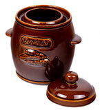 3 Liters Stoneware Pickling Crock Pot with Lid - Ogórki | KR-10-3L