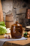 4 Liters Stoneware Pickling Crock Pot with Lid - Ogórki | KR-10-4Lo