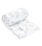 White Comforter with Floral Pattern 86.61" x 78.74" +/- QUEEN size | SSP-001