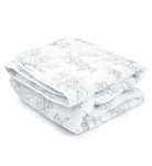 White Comforter with Floral Pattern 86.61" x 78.74" +/- QUEEN size | SSP-001