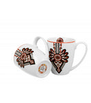 Set of Two White Porcelain Mugs with Highlander Pattern - PARZENICA 360 ml | 3763