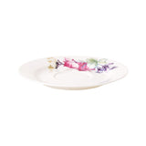 AMBITION White Porcelain Cups with Floral Pattern and Saucers Set | 29144