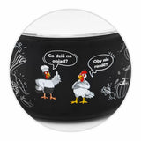 Enameled Cookware 8-elements Set of Pots with Chicken Print and Lid | 43719