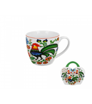 JUMBO White Porcelain Mug with Rooster Pattern - KUBEK Z KOGUTEM 460 ml | 3688