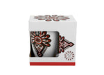 White Porcelain Mug with Classic Folk Pattern- PARZENICA  380 ml | 34103