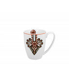 White Porcelain Mug with Highlander Pattern - KUBEK z PARZENICA 360 ml | 3775