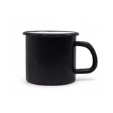 Black Enameled Mug with Marble Pattern 800 ml | 42887