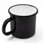 Black Enameled Mug with Marble Pattern 800 ml | 42887