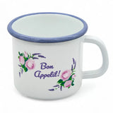 White Enameled Mug with Bon Appetit Print 1150 ml | 42905