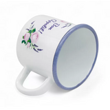 White Enameled Mug with Bon Appetit Print 1150 ml | 42905