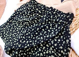 Girls' Black Soft Shorts with Flowers Pattern | FUN-01