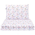 White Cotton Duvet Set Gingko Flowers 100 x 135 cm | MMT-32