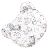 Bear Shaped Head Pillow Toy with Zebra Pattern | MMT-31
