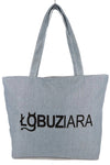 Cotton Shopping Bag with Funny Print and Zipper - Łobuziara | 7GA0515