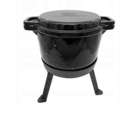 8 Liters 3 in 1 Marble Enameled Cast Iron Pot - Kociołek Emaliowany Marmurek | 8LEm-3in1