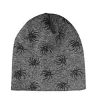 Gray Fleece Beanie with Spider Pattern ~ 6-12 years | 30/256