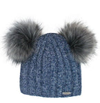 Girls' Light Blue Beanie with Two Pom Pom ~ 2-6 years | 36/471-LB