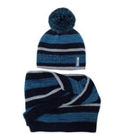 Boys' Blue Beanie and Tube Scarf Set ~ 6-12 years | 42/535