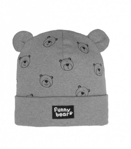 Boys' Beanie with Bear Print and Ears ~ 2-6 years | 44/445