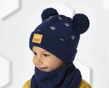 Boys' Beanie with Double Pom Pom ~1-3 years | 44/448