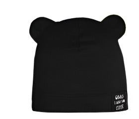 Boys' Black Hat with Bear Ears - 4-5 Years | 48/096-BL